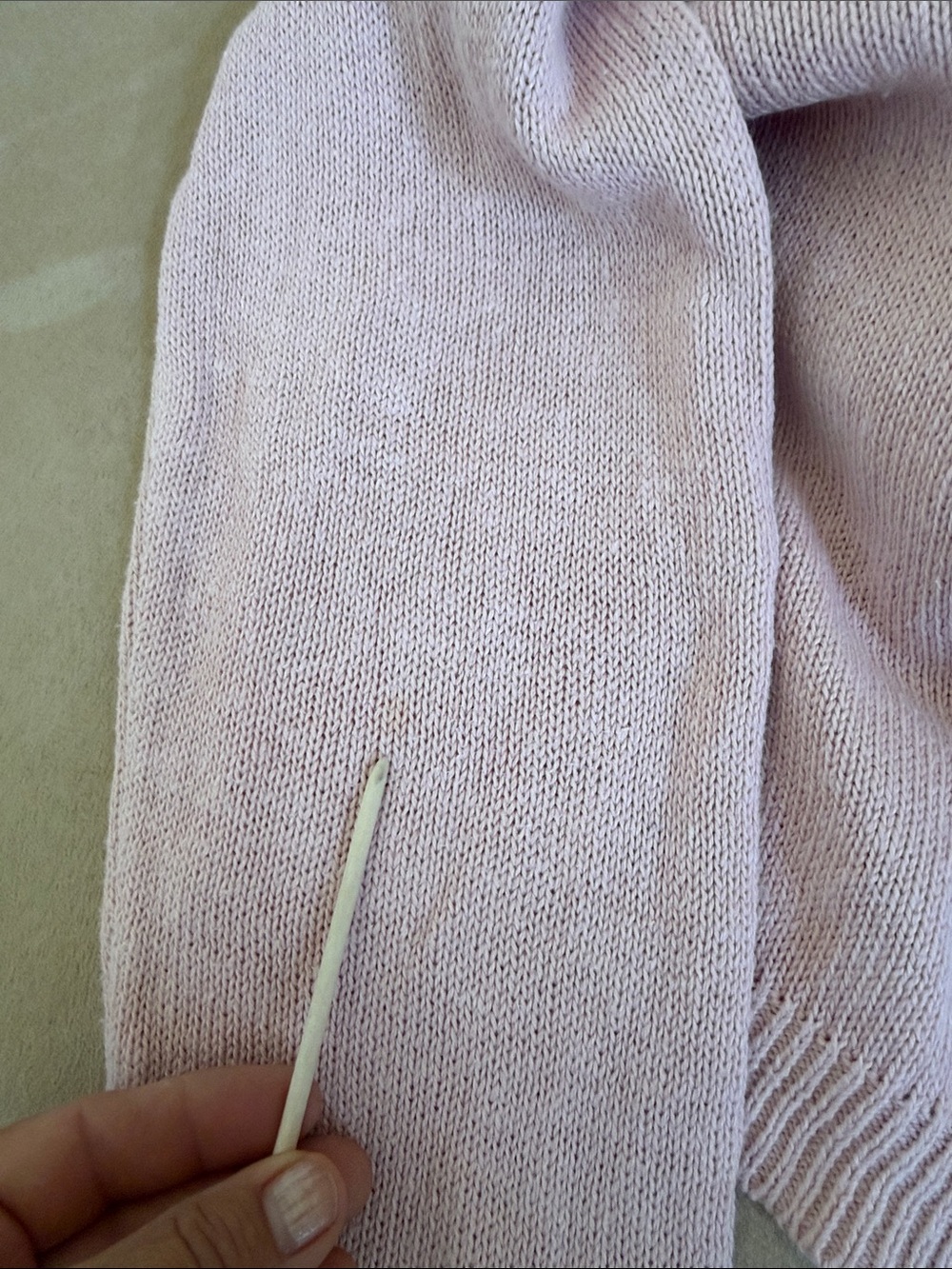 Croquet Club Vintage 80s Soft Pink Beaded Cardigan Size M - Picture 7 of 8
